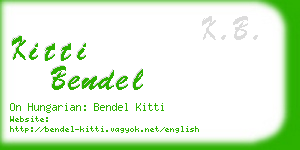 kitti bendel business card